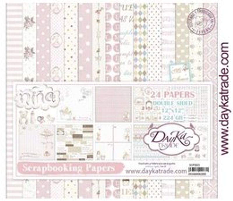 DayKa Trade Bebe Niña 12x12 Inch Paper Pack