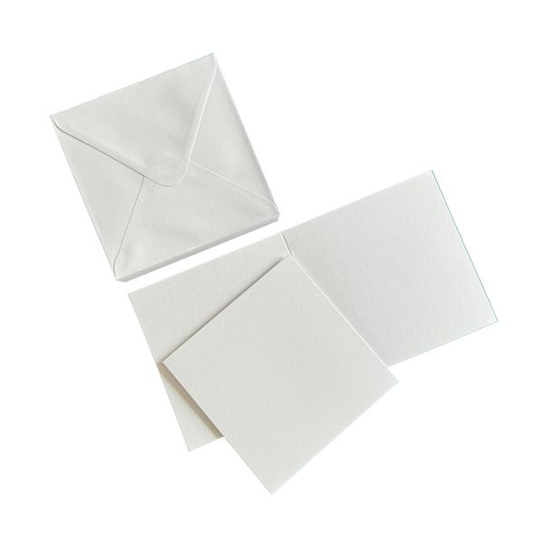 Cards & Envelopes 10x10cm Pure White (50pcs)