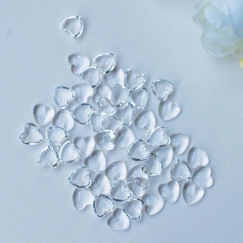 Water Droplet 100/Pkg Clear Heart Droplets 1 - Dress My Craft