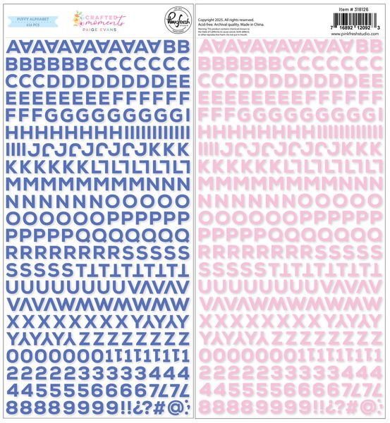 Crafted Moments Mini Puffy Alpha Stickers by Paige Evans