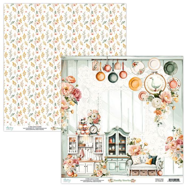 Family Stories 12x12 Inch Scrapbooking Paper Set 