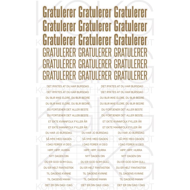 Hovedbilde ST1003 Stickers Gratulerer ...