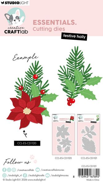 Festive Holly Essentials Cutting Dies