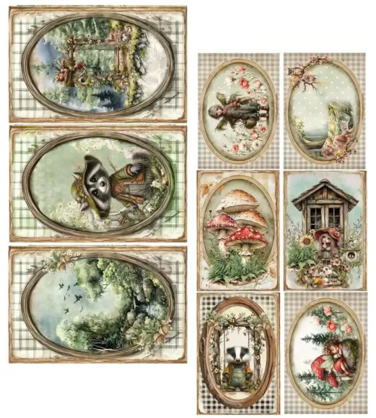 Alchemy of Art Extras to Cut Friends of the forest - Cards Set – 30,5&times;15 cm 