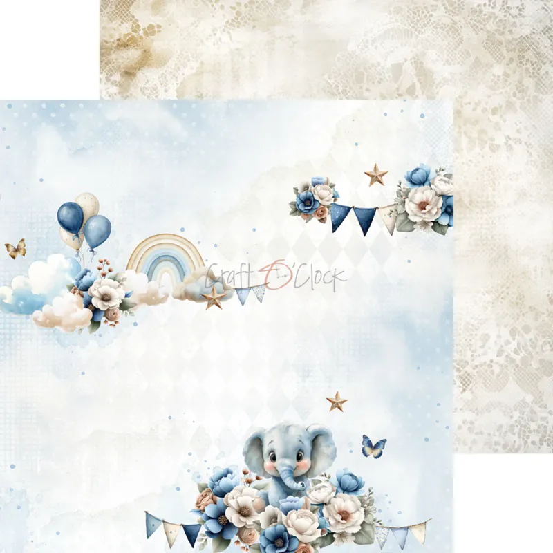 BABY BOY UNIVERSE - A SET OF PAPERS 20,3 cm x 20,3 cm - MIX