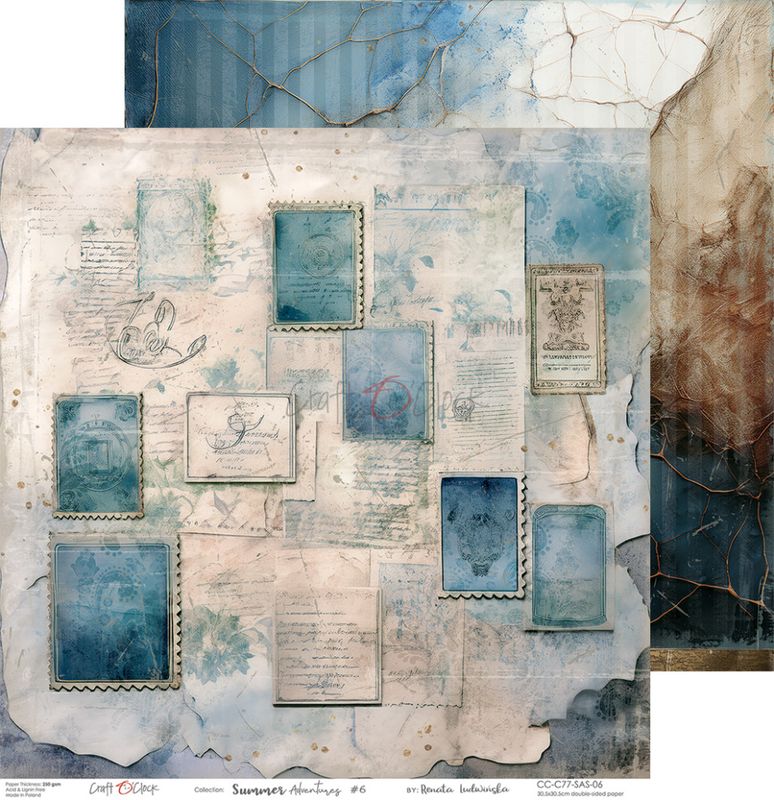 SUMMER ADVENTURES - A SET OF PAPERS 30,5X30,5CM