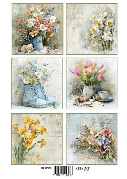 Hello Spring Flowers - A4