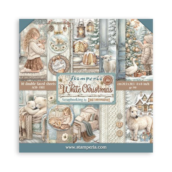 White Christmas 8x8 Inch Paper Pack by Cristina Radovan