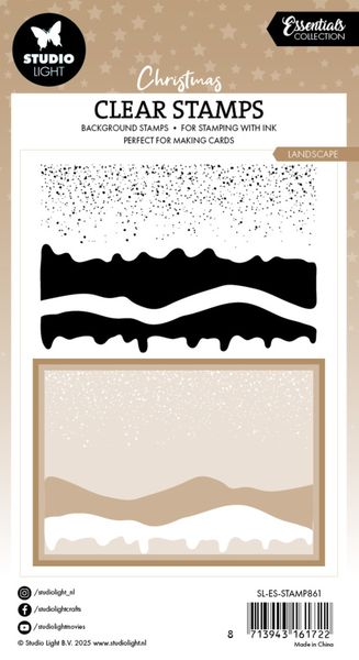Landscape Christmas Clear Stamp