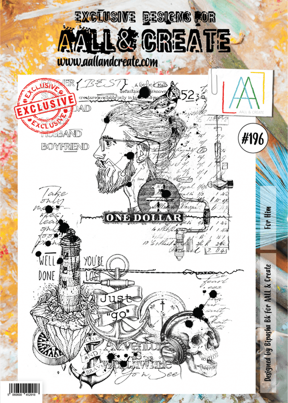 #196 - A4 STAMPS - For him