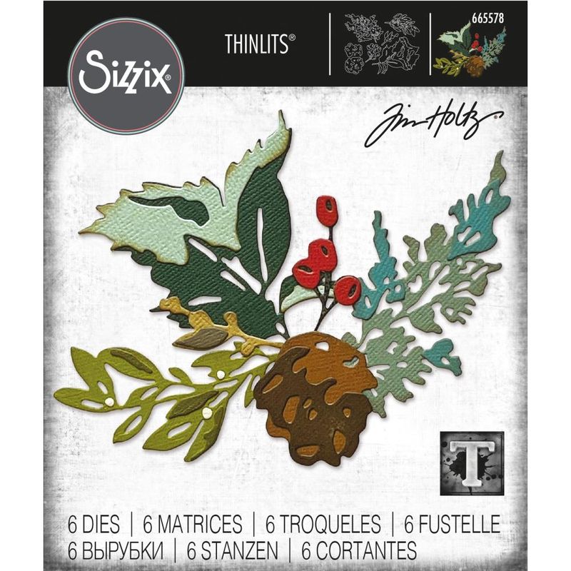 Holiday Brushstroke #2 - Thinlits Dies By Tim Holtz 