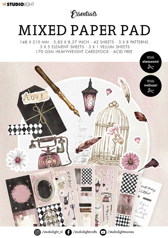 Patterns Love Essentials A5 Mixed Paper Pad 