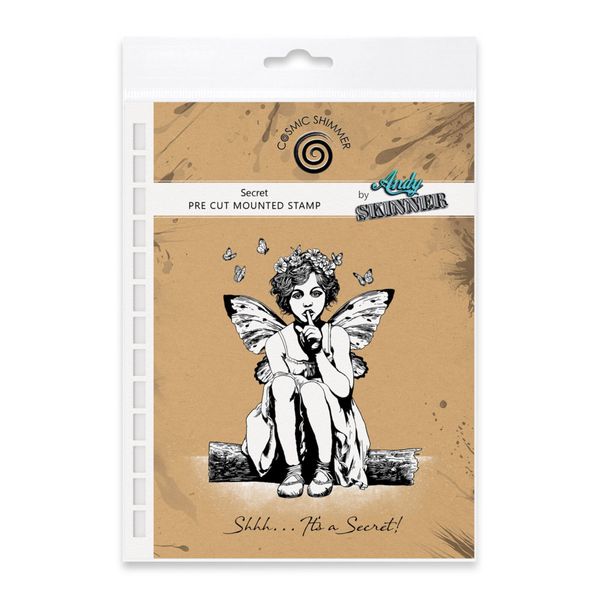 Secret  - Andy Skinner Pre Cut Rubber Stamp 