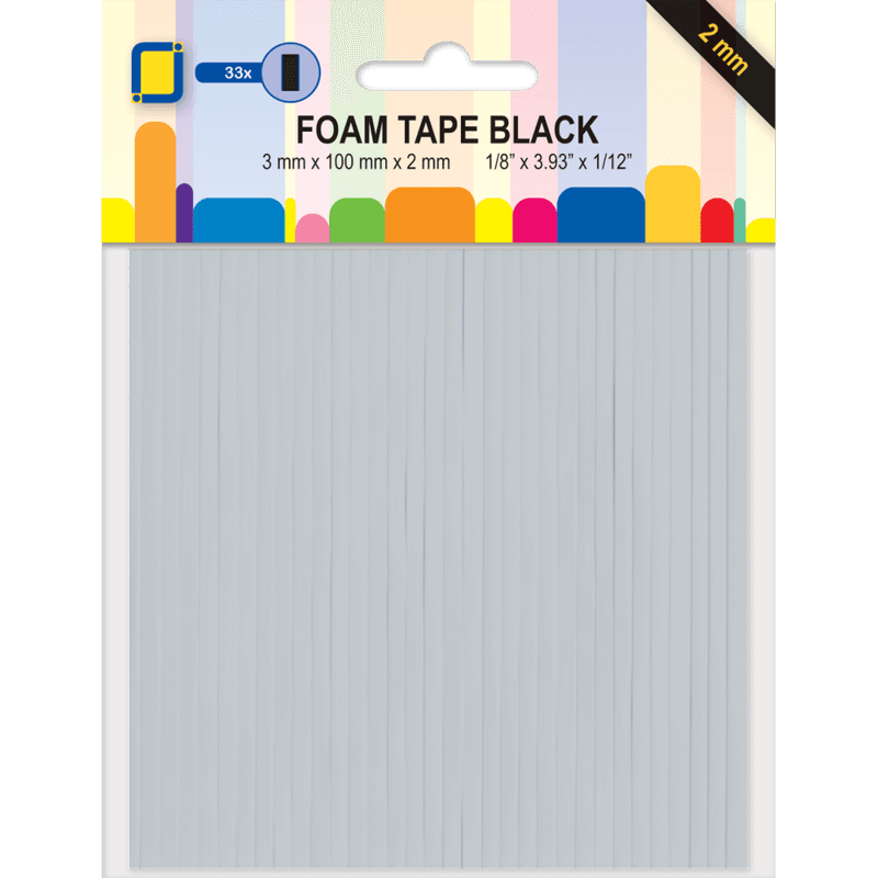 3D Foam Lines Black 3x100x2mm (33pcs)
