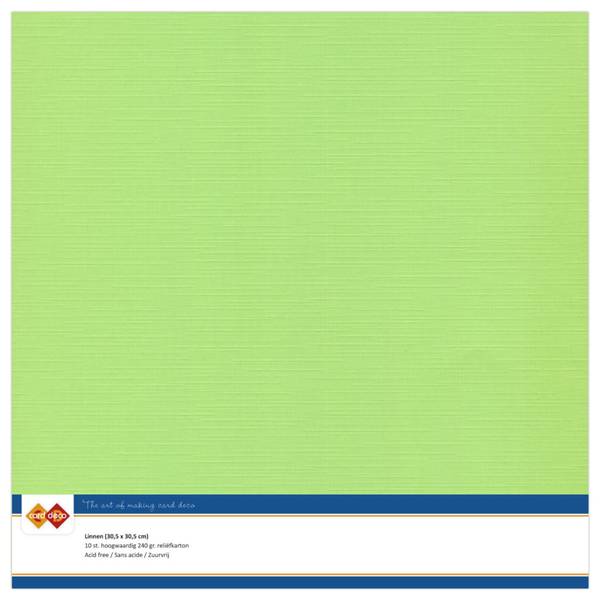Linen Cardstock - May Green - 10 pk