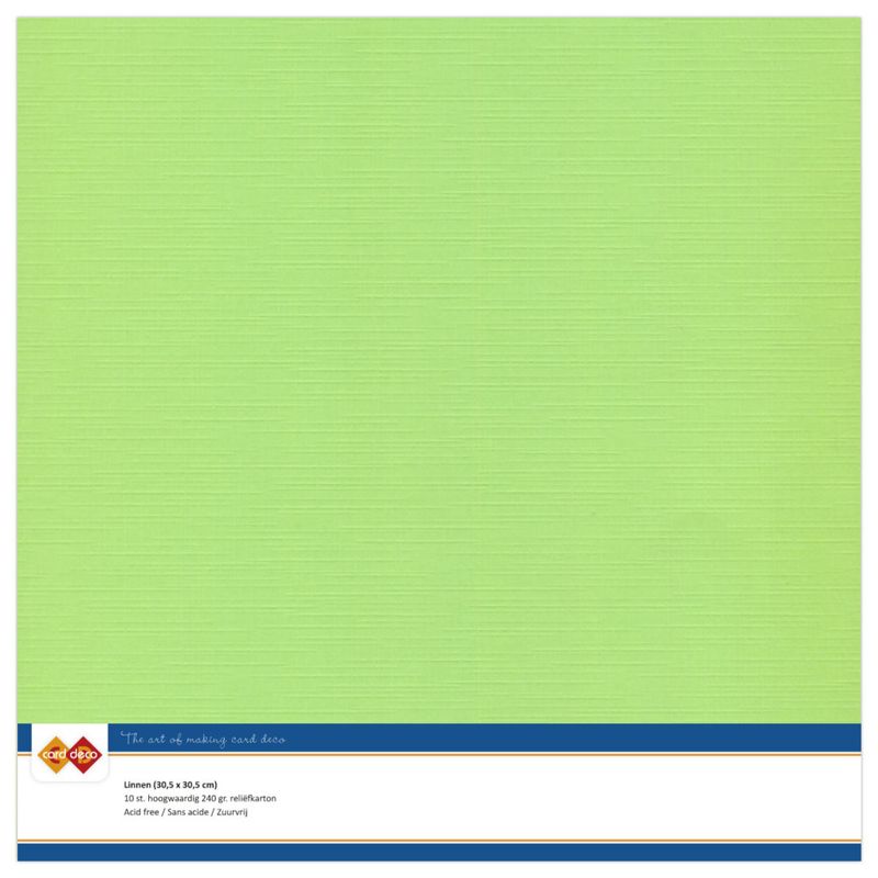 Linen Cardstock - May Green - 10 pk