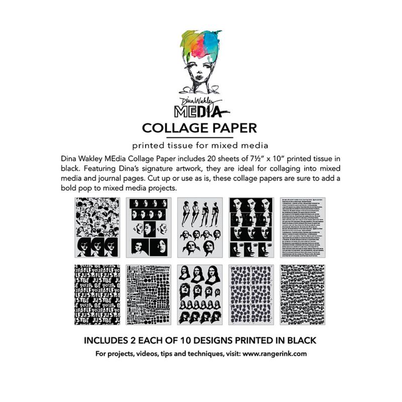 Dina Wakley MEdia Collage Paper Bold 