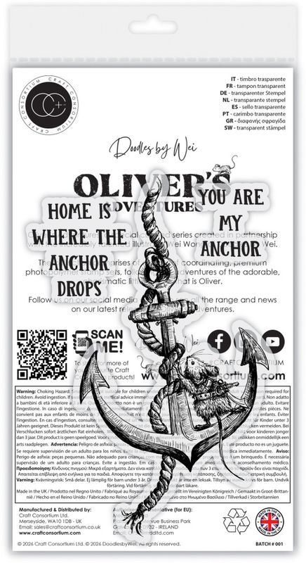 Oliver's Adventures A6 Clear Photopolymer Stamp Set Anchor 