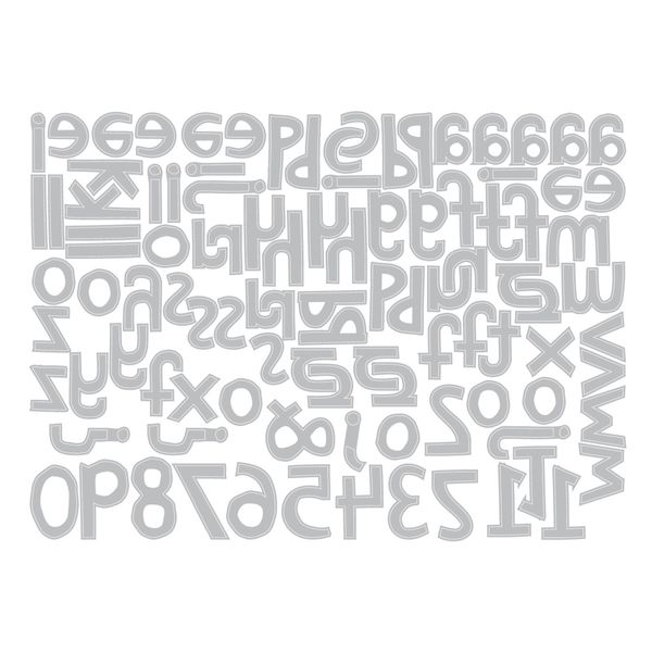 Thinlits Die by Tim Holtz Alphanumeric Cutout Lower (3/4"Tall) (102pcs)