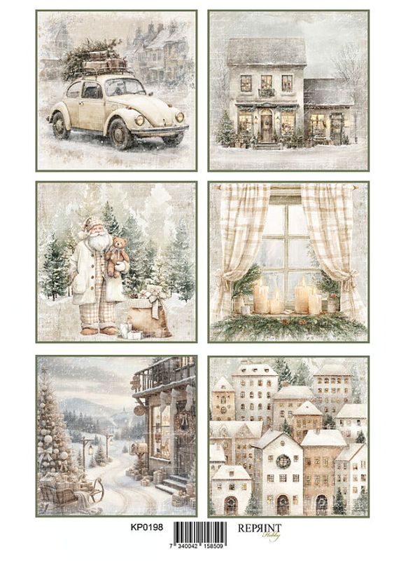 Cozy Christmas Tags 2 - A4
