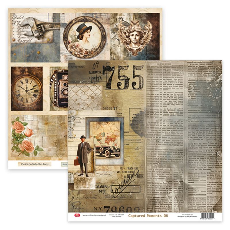Captured Moments 12x12 Inch Paper Set 250gsm (6sheets) (CPS-CM30-6)