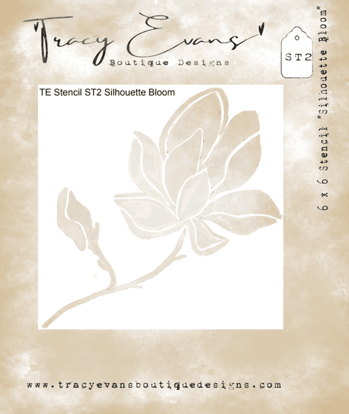 Silhouette Bloom 6x6 Inch Stencil (ST002)