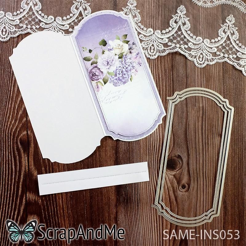 Die Card tag and stitching - base 9,9x21 cm, tags 9,5x20,5cm, 8,5x19,5cm, stitching 16cm cm