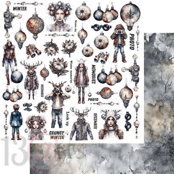Paper pad 6"x6" GRUNGY WINTER