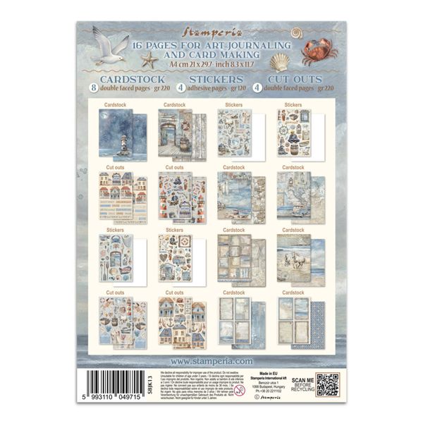 Silent Sea Junk Journal stickers, Backgrounds, Cut-Outs