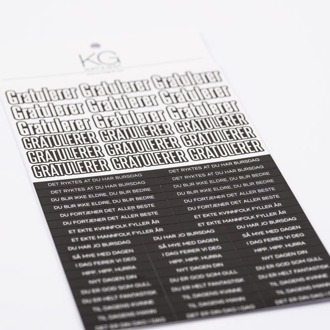 Hovedbilde ST1002 Stickers Gratulerer ...