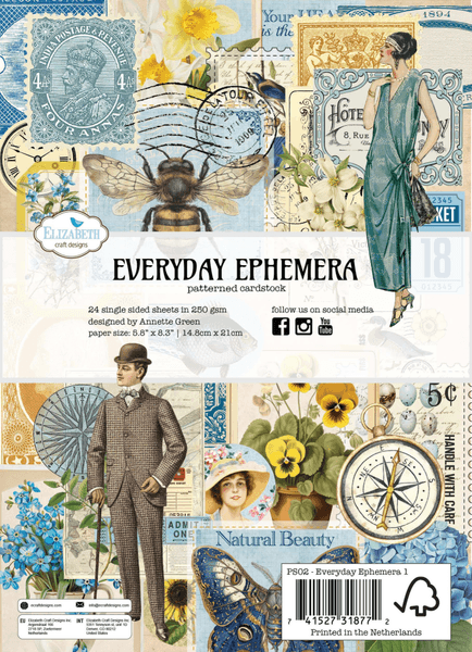 Delightful Discovery A5 Patterned Cardstock Everyday Ephemera 