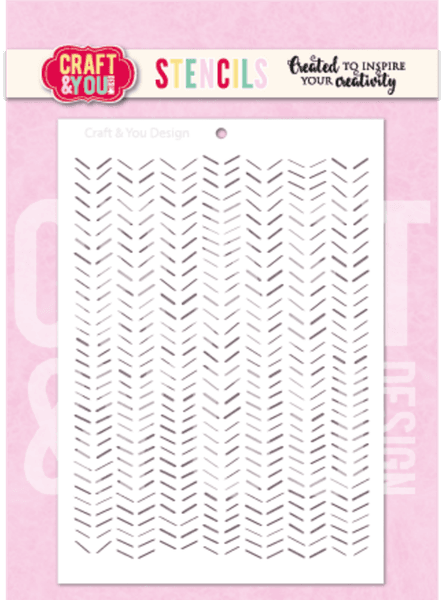 Chevron Pattern A6 Stencil 