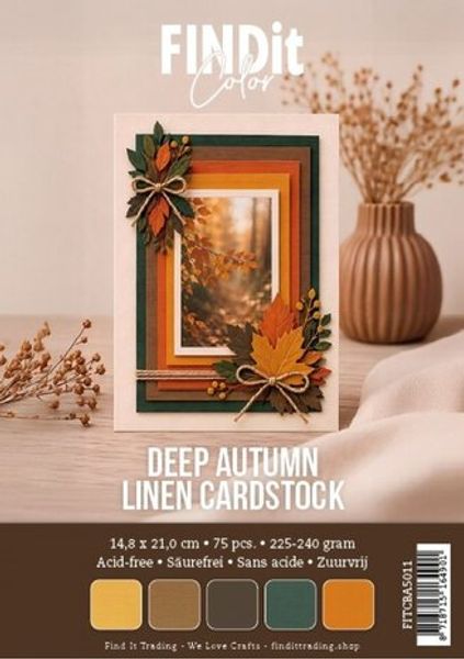 Linen Cardstock A5 Deep Autumn (75pcs)