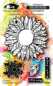 Hovedbilde Grunge Florals 4x6 Inch Stamp ...