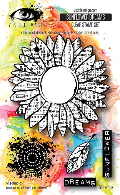 Hovedbilde Grunge Florals 4x6 Inch Stamp ...