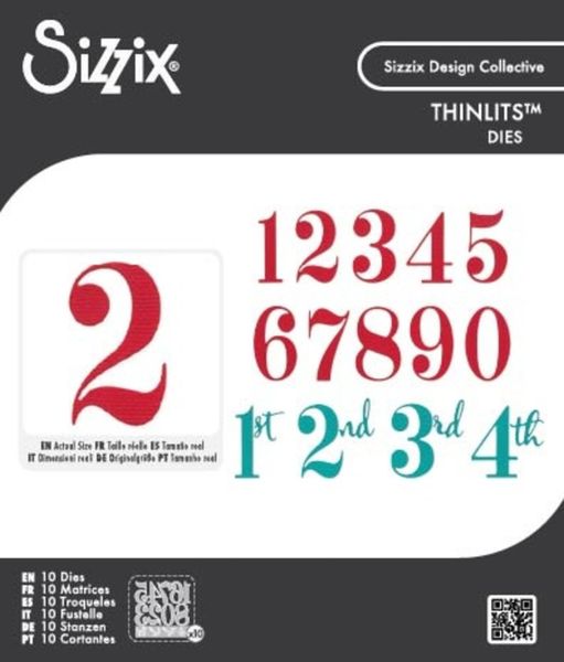 Thinlits Die Set Grand Numbers by Sizzix 