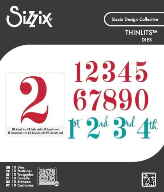 Thinlits Die Set Grand Numbers by Sizzix 