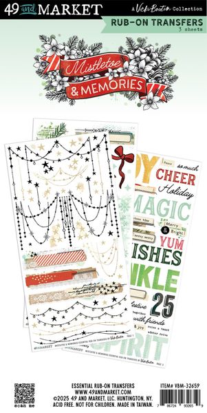  Mistletoe And Memories - Rub-On Transfer Set Essential