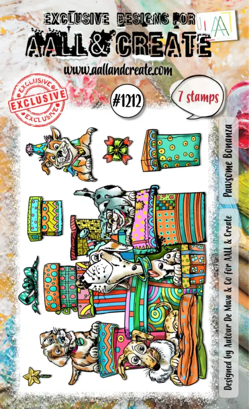 #1212 - A6 STAMP SET - PAWSOME BONANZA