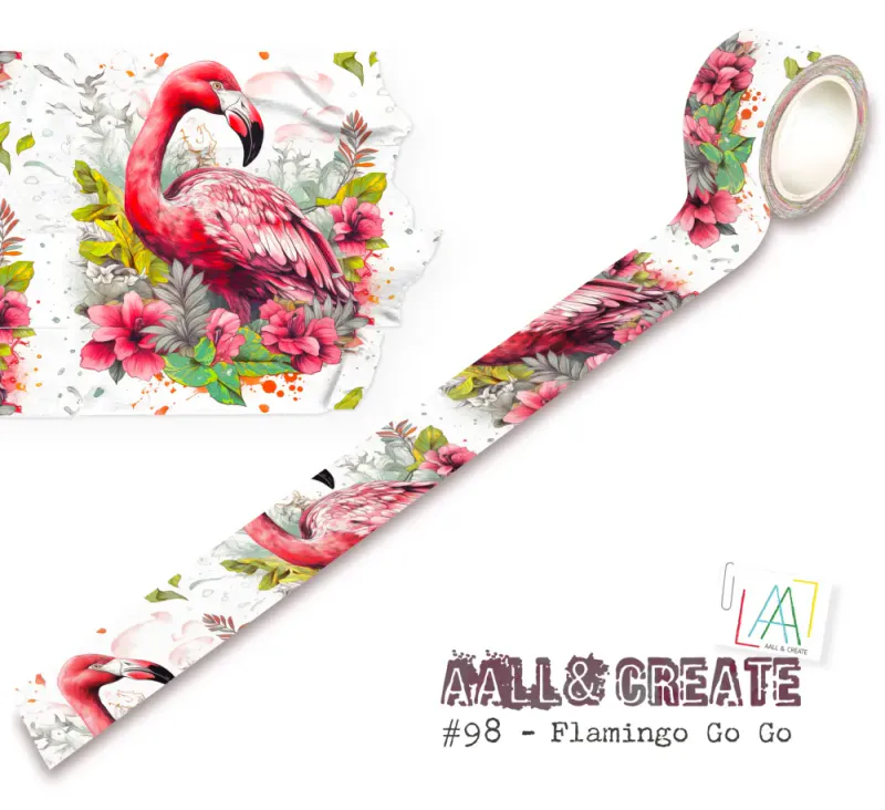 #98 - WASHI TAPE - FLAMINGO GO GO