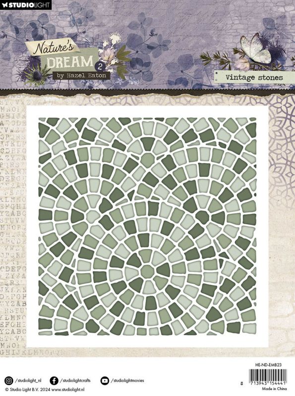 Nature's Dream 2 Embossing Folder Vintage Stones 