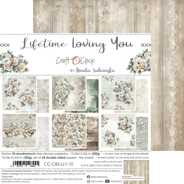 LIFETIME LOVING YOU - A SET OF PAPERS 15.25 cm x 15.25 cm