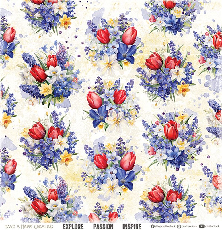 TULIP LOVE - A SET OF PAPERS 30,5X30,5CM