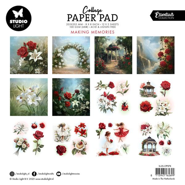 Making Memories 8x8 Inch Collage Paper Pad