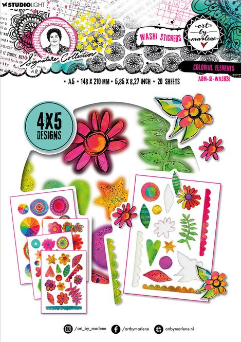 Hovedbilde Washi Sticker Sheets Colorful ...