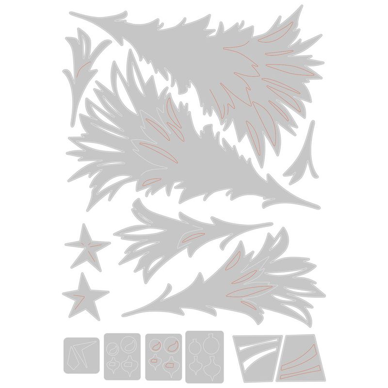 Thinlits Colorize by Tim Holtz Trim a Tree (14pcs) 