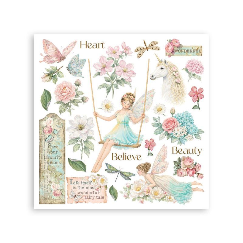 Wonderland Rub-On 15,5x15,5cm Assortment (6pcs) 