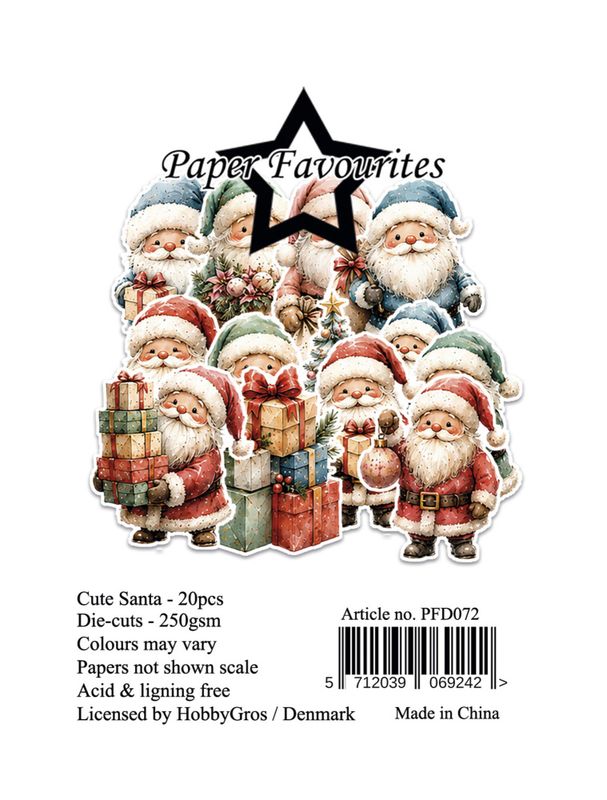Die-Cuts A7 Cute Santa (20pcs) (PFD072)