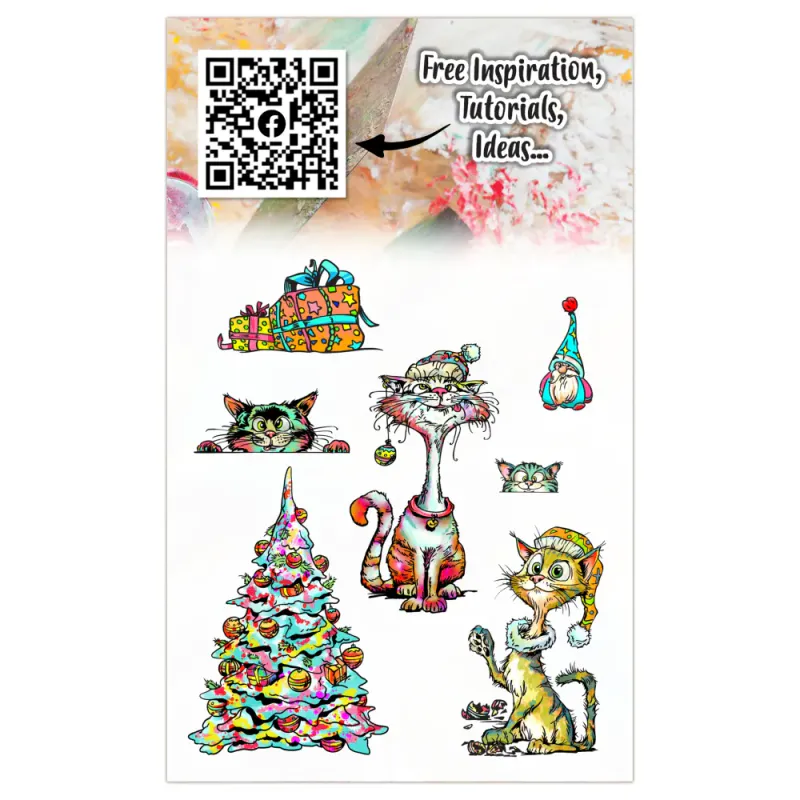 #TP-1321 - A6 STAMP SET - CATMAS CAPERS