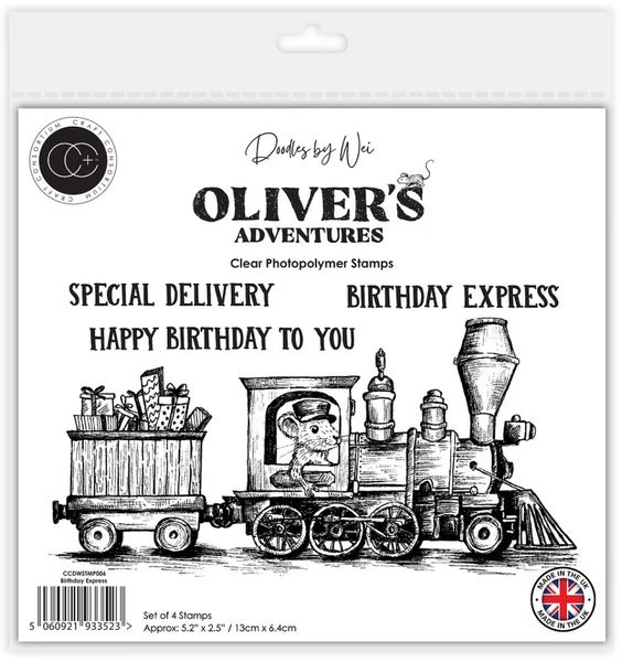 Oliver's Adventures A6 Photopolymer Stamp Set Birthday Express